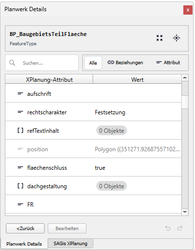 Attributansicht
