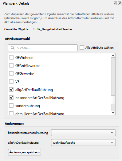Dialog Mehrfachbearbeitung