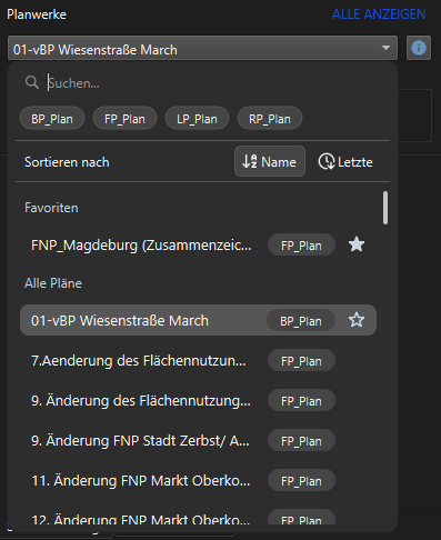Planauswahl