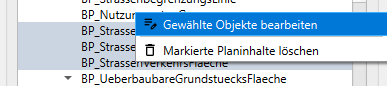 Objektbaum Aktion Mehrfachbearbeitung
