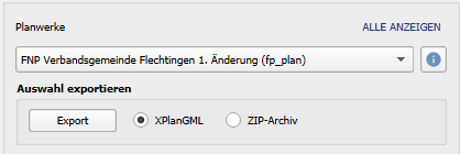 Plan als XPlanGML exportieren